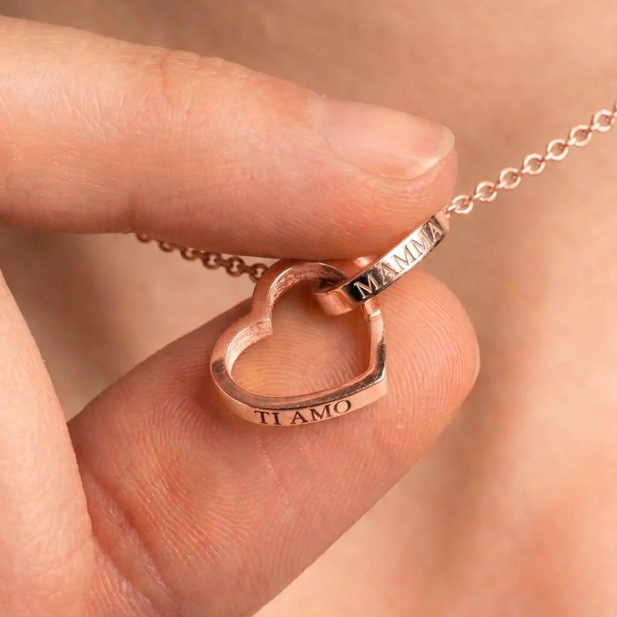 Collana cuori intrecciati