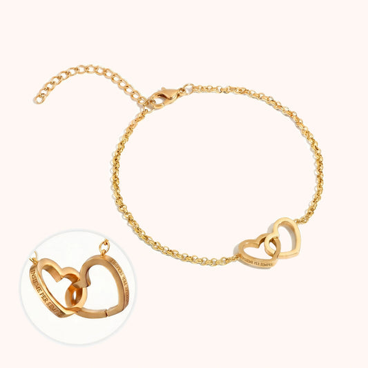 Bracciale cuori intrecciati