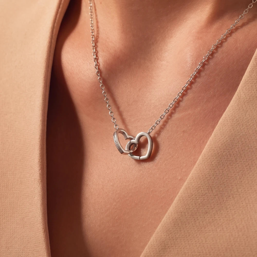 Collana cuori intrecciati