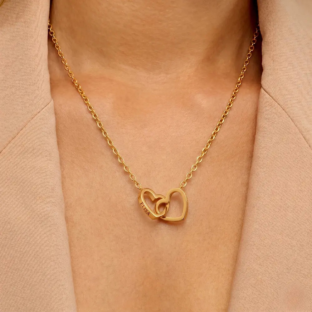 Collana cuori intrecciati