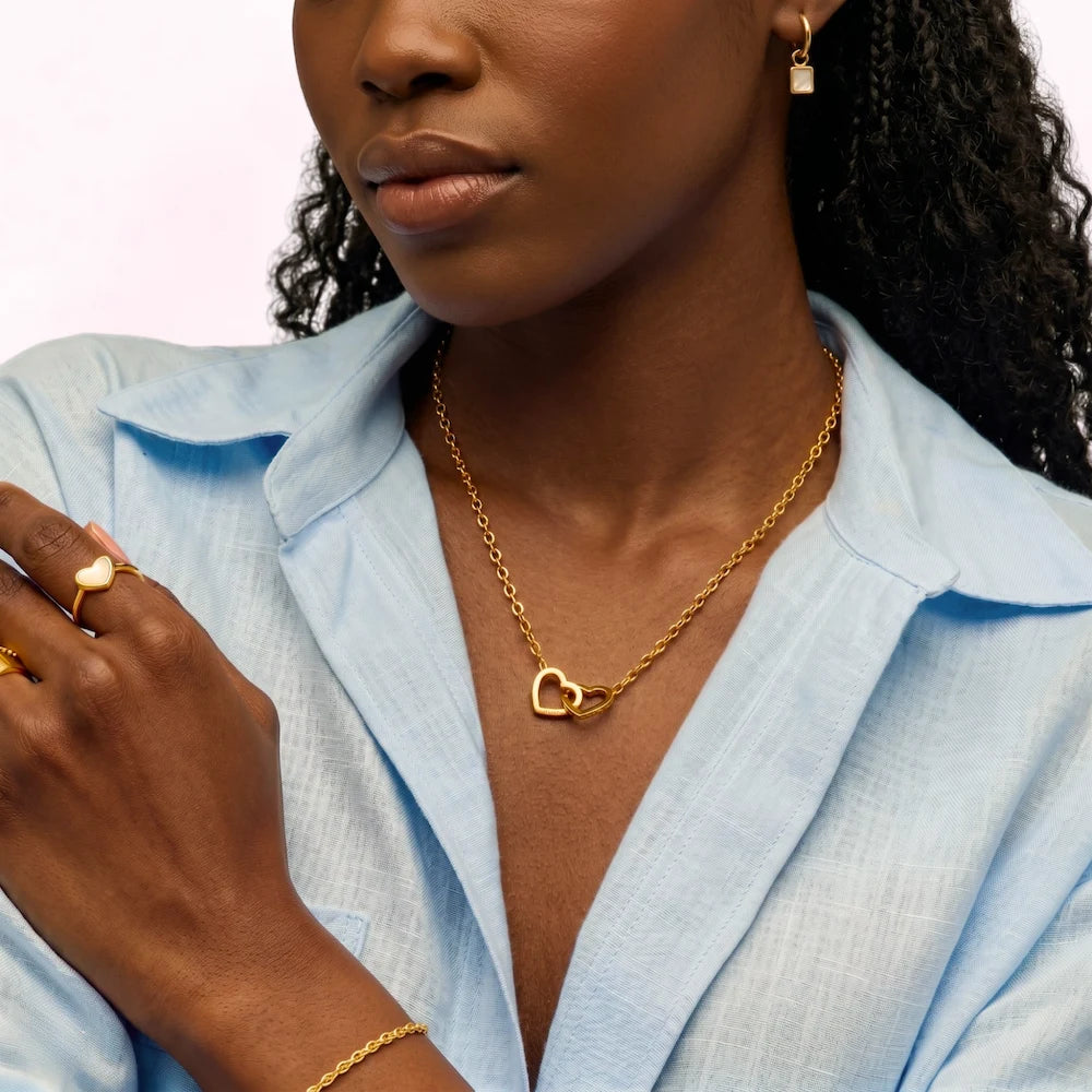 Collana cuori intrecciati
