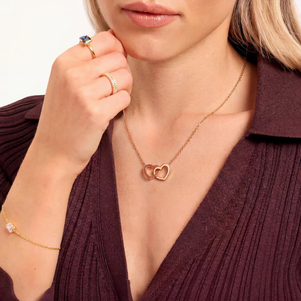 Collana cuori intrecciati