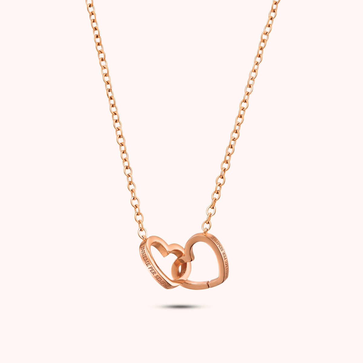 Collana cuori intrecciati